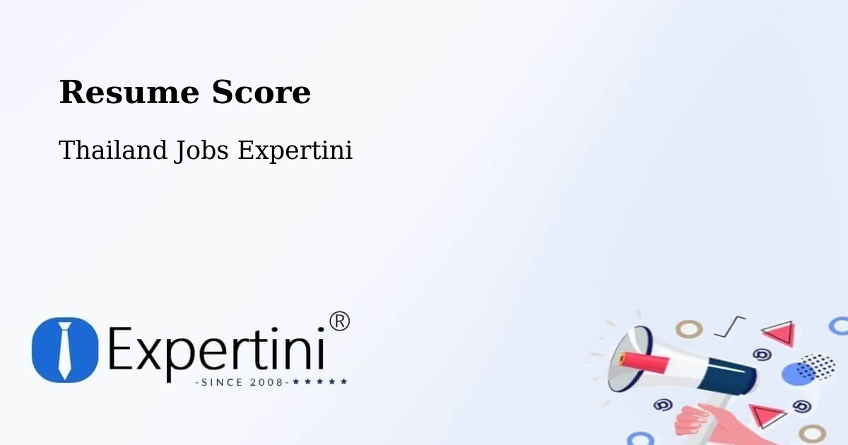 Resume Score & Job Description Match Tool – Thailand - Thailand Jobs Expertini